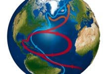 دورة التيارات المحيطية - طريق التيارات المحيطية على محيطات الكرة لأرضية